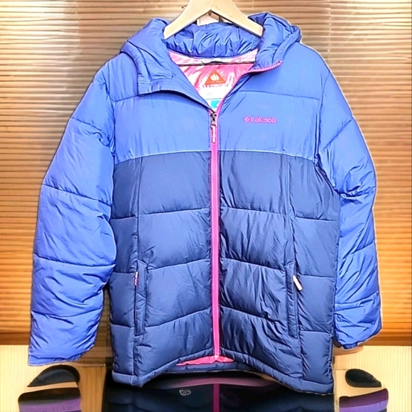 Columbia Blue Purple  Omni Heat Liner Puffer youth Jacket XL (10JF15) - Picture 1 of 5